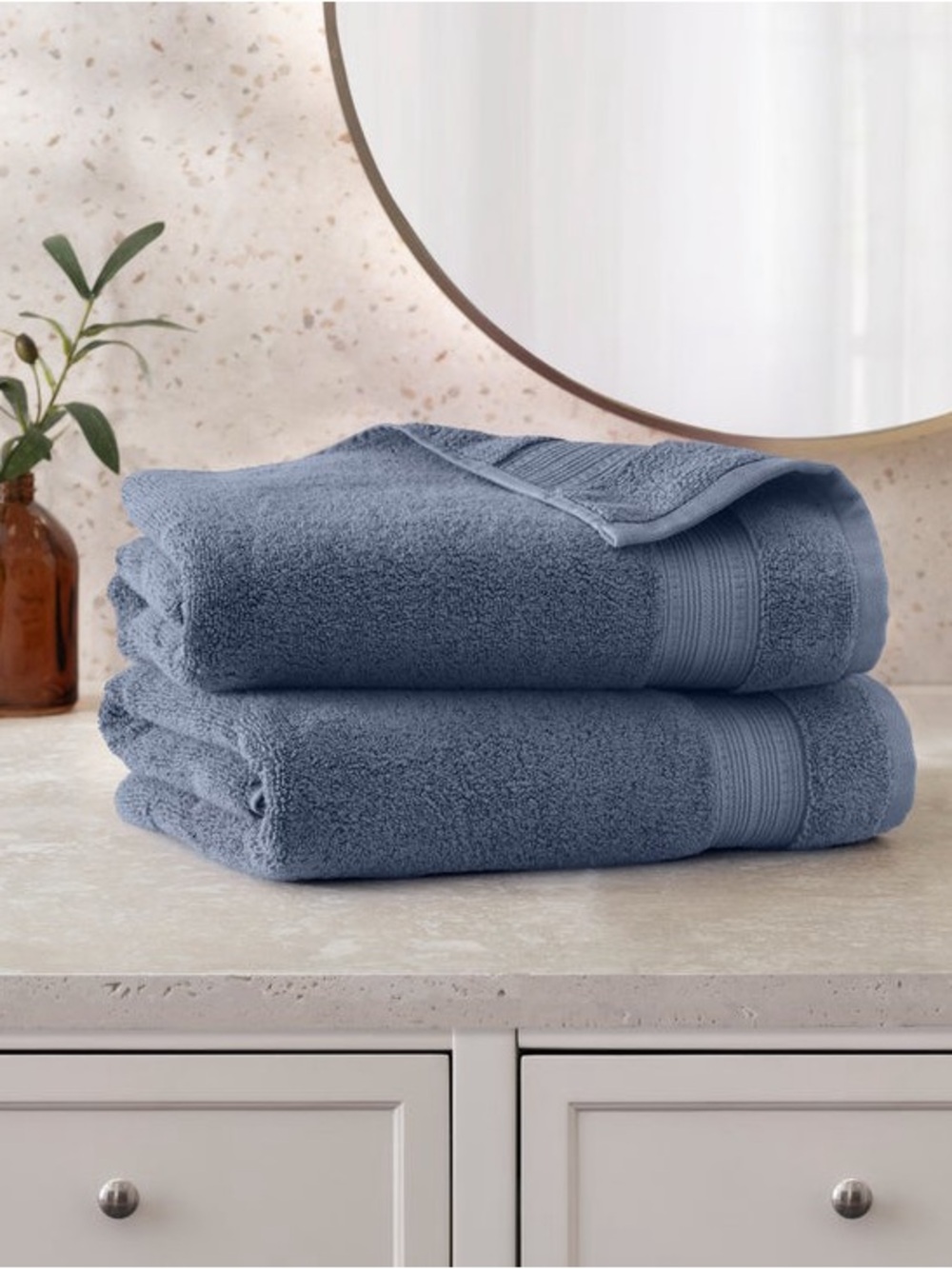 Charisma Luxury 2-Piece Bath Sheet Set New 35x70 Blue